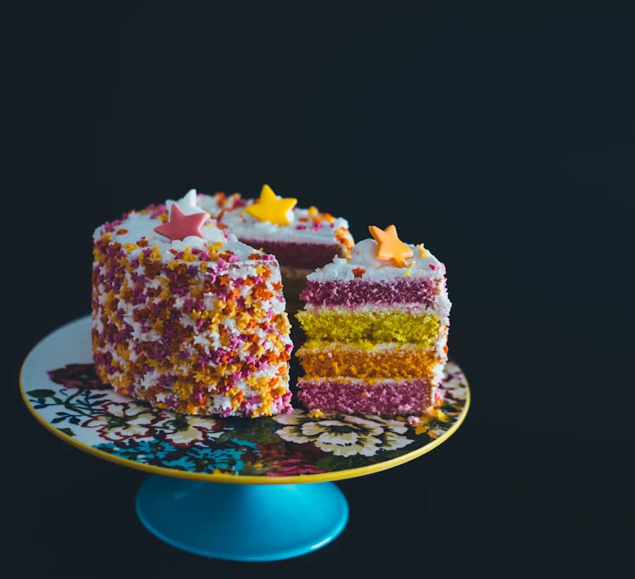 A colourful celebration cake