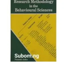 Research Methodology In The Behavioural Science By Nnamdi Asika