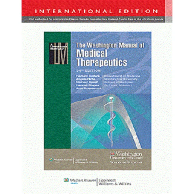 Washington Manual Of Medical Therapeutics - 34/e