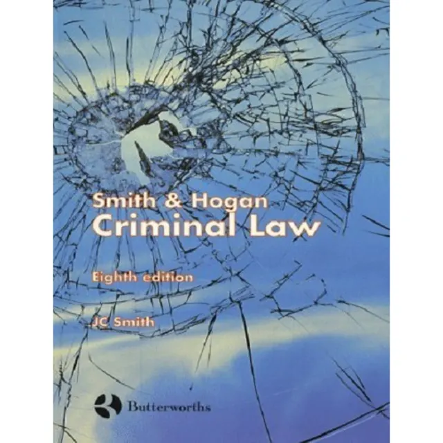 Smith And Hogan's Criminal Law. 8th Edition. Paperback