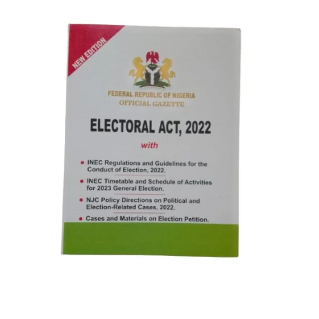 Federal Republic Of Nigeria Official Gazette - Electoral Act - 2022